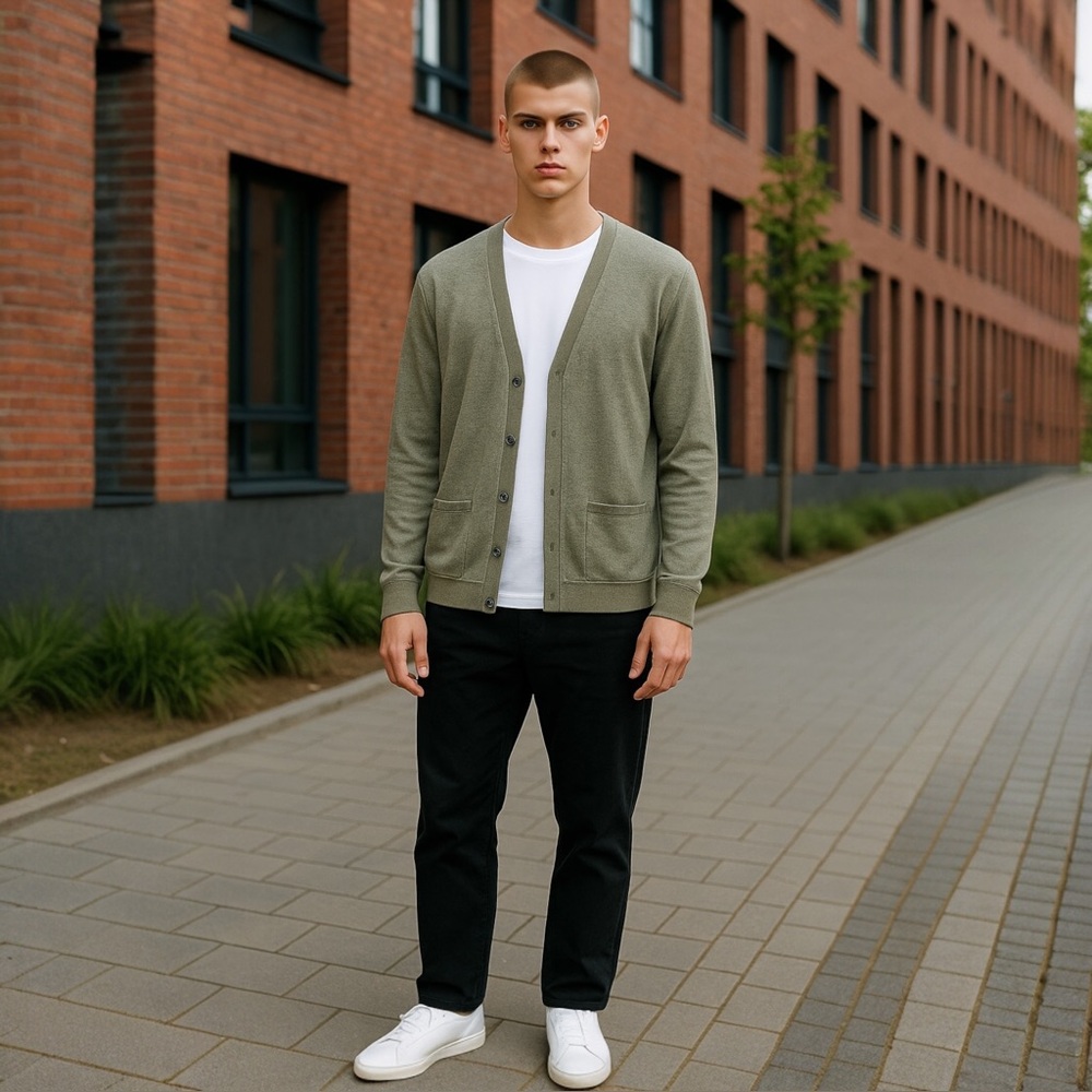CHARLES AND A HALF men’s cardigan sweater